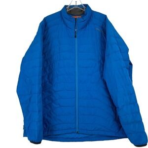 Merrell Quilted Puffer Jacket Goose Down Insulated Coat Blue Men's Size XXL